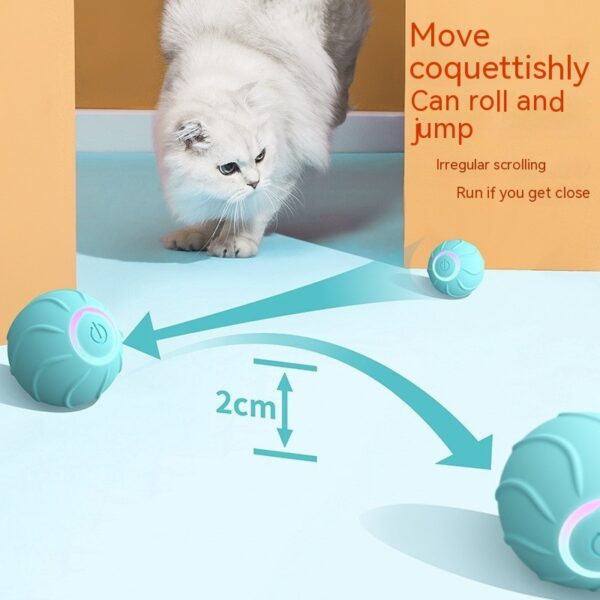 Smart Cat Toys Rolling Ball Pet Cat Owner Interactive Pets Toys Automatic Bouncing Ball USB Self Hi Teasing Kittens Jumping Ball - Image 9