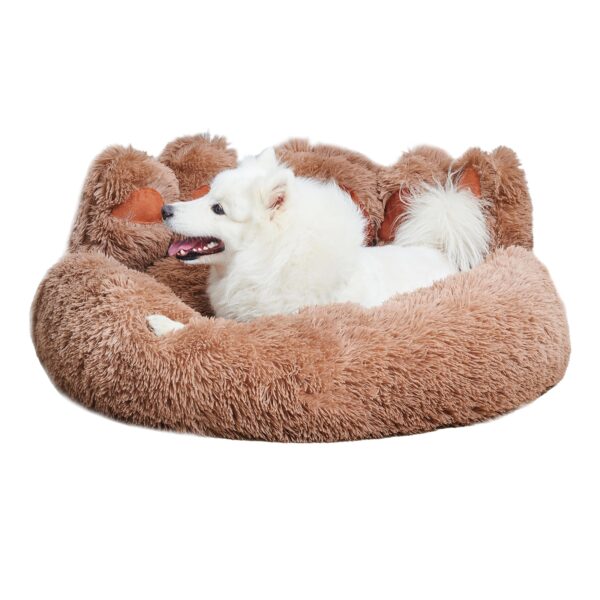 Cute Dog Bear Paw Shape Dog Bed, Dog Beds & Furniture For Small And Medium Dogs, Cozy Plush Cute Cat Beds For Indoor Cats - Image 4