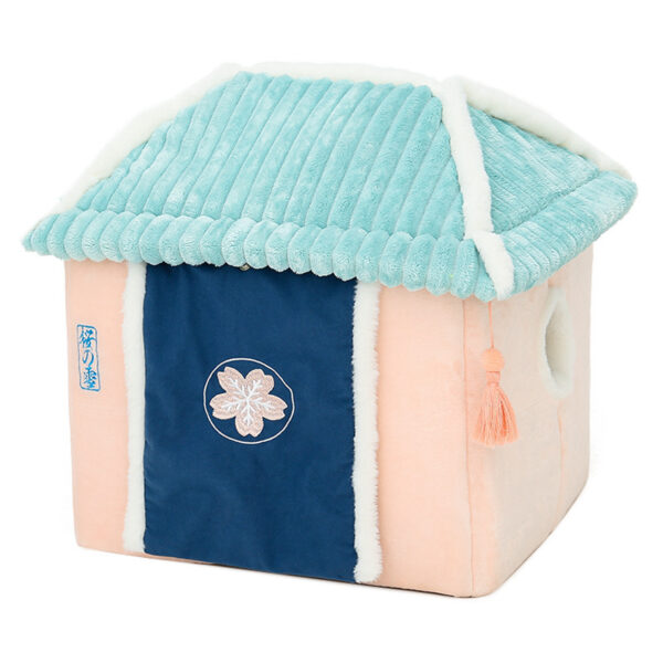 Cat House Removable And Washable Cat Bed Pet Supplies Enclosed Cat House Villa - Image 2