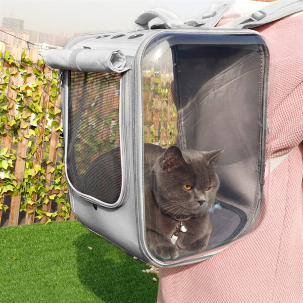 Pet Cat Carrier Backpack Breathable Cat Travel Outdoor Shoulder Bag For Small Dogs Cats Portable Packaging Carrying Pet Supplies - Image 4