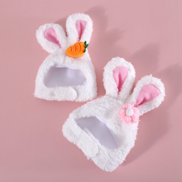 Plush Cartoon Cat Dog Rabbit Ears Cute Easter Decoration Hat Head Cover Pets Products - Image 2