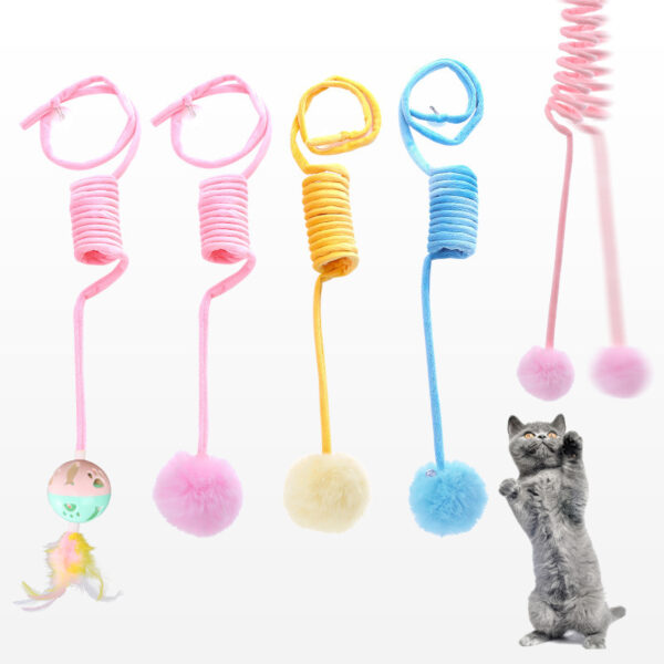 Cat Toy Self-Hi Sucker Spring Rabbit Hair Ball Interactive Play Pet Supplies Interactive Toys - Image 9