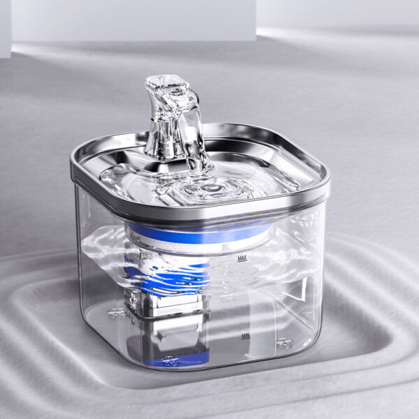 Pet Cat Dog Stainless Steel Automatic Circulation Water Dispenser Intelligent Fountain Pets Accessories - Image 2