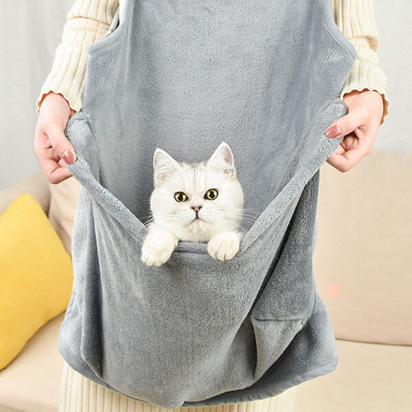 Touch The Cat Clothes Pets Apron Non-stick Anti-grab Soft Plush Camisole Pinafore For Pets - Image 6