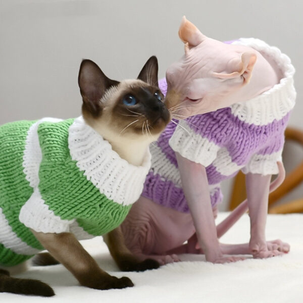 Hairless Cat Warm Sweater Pet Cat Clothes - Image 5