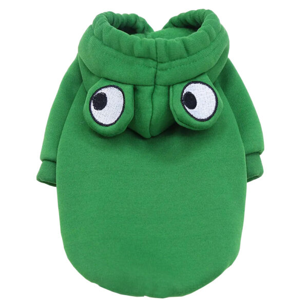 Soft Warm Cat Clothes For Small Dogs Cats Funny Halloween Cosplay Frog Costume Kitten Creative Sweatshirts Pet Autumn Hoodies - Image 3