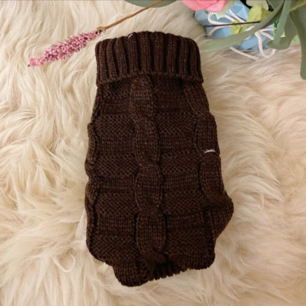 Cat Clothes Cat Pet Supplies Autumn Winter Knitted Sweater Cute Net Red - Image 3