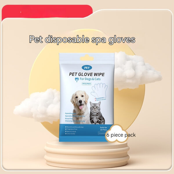 Pet Disposable Gloves Cat Dog Cleaning Dry Cleaning Gloves Pet Products - Image 4