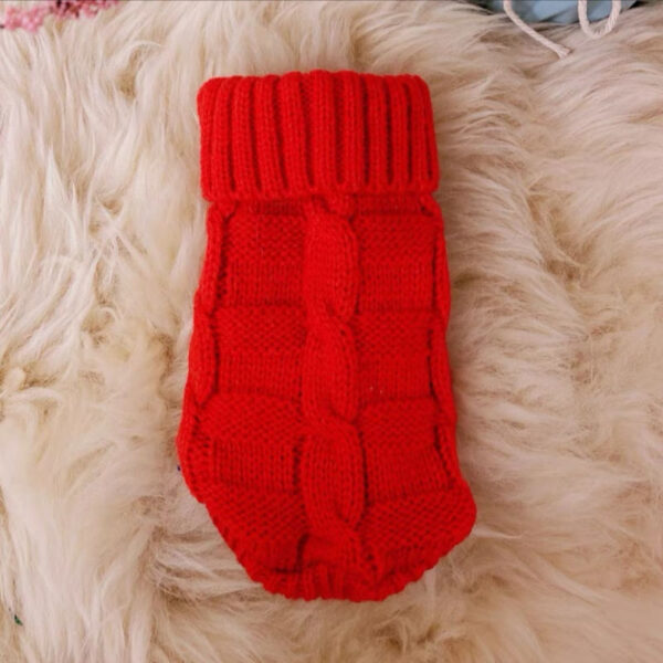 Cat Clothes Cat Pet Supplies Autumn Winter Knitted Sweater Cute Net Red - Image 4