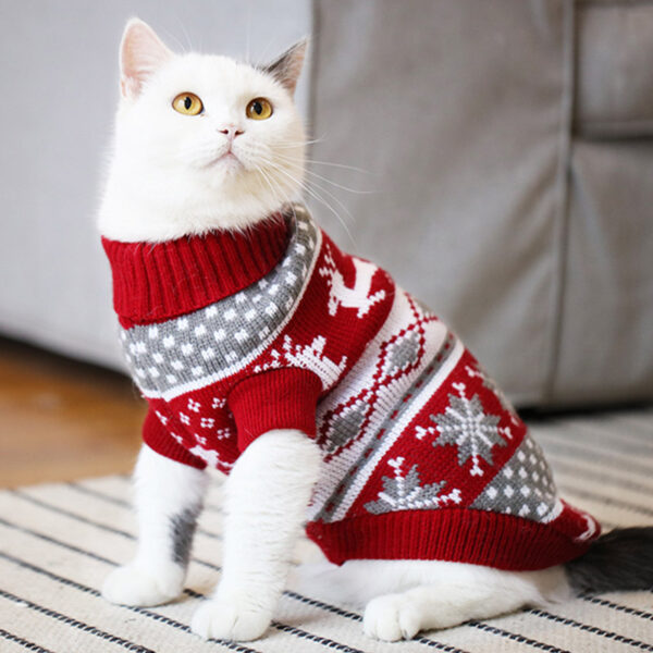 Thickened Warm Winter Anti-hair Falling Pet Sweater - Image 3