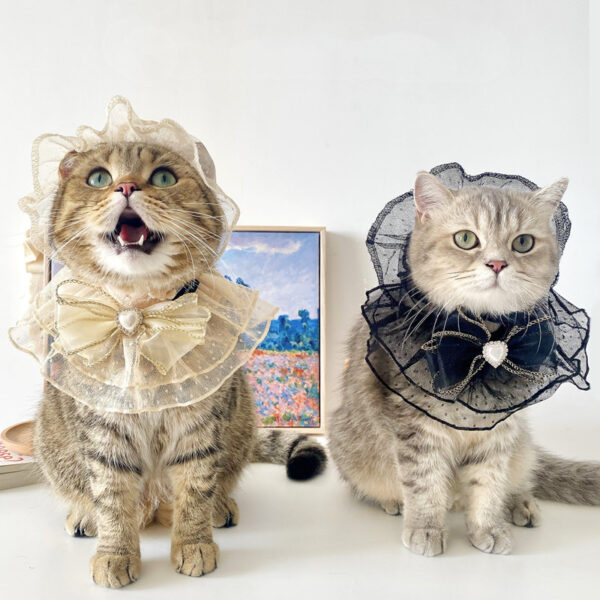 Netizens Cats Dogs Pets Lace Bibs Hats Clothes - Image 5