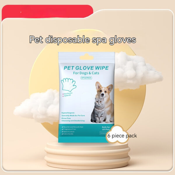 Pet Disposable Gloves Cat Dog Cleaning Dry Cleaning Gloves Pet Products - Image 3