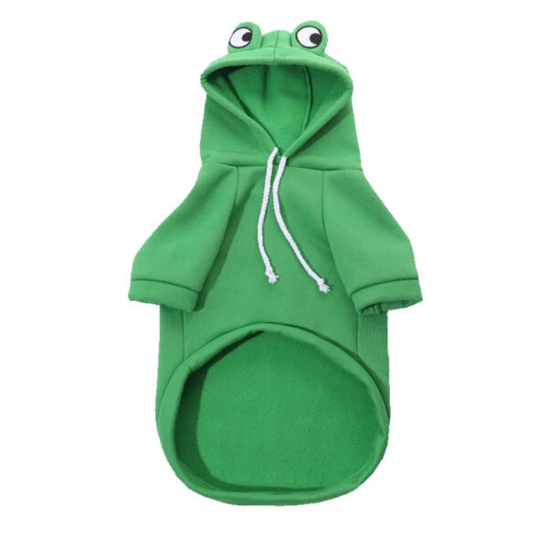 Soft Warm Cat Clothes For Small Dogs Cats Funny Halloween Cosplay Frog Costume Kitten Creative Sweatshirts Pet Autumn Hoodies - Image 6