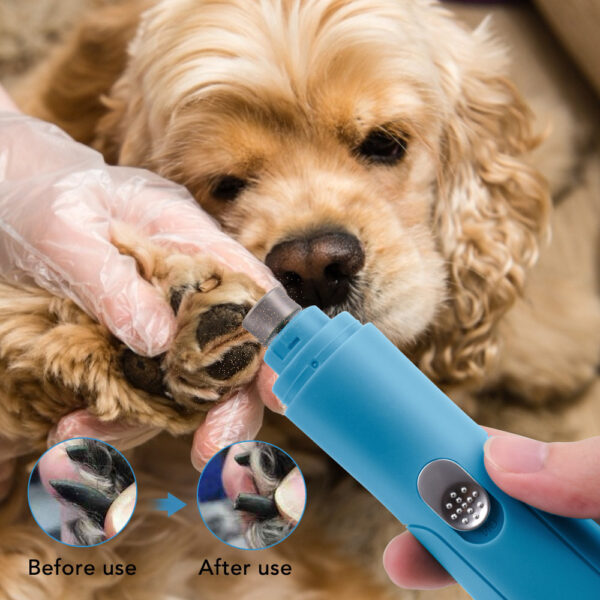 Pet Nail Grinder Electric Nail Polisher For Pet Dog Claw Trimmer Pet Nail Cutter Pet Trimmer Pet Clippers Pet Electric Grooming Toll Pet Nail Trimmer Pet Supplies - Image 4