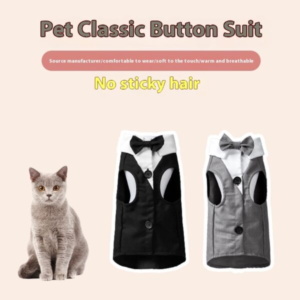 Dog Cat Two Feet Classic Button Jacket - Image 3